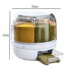 PraticFlex - Dispenser Giratório Inteligente de Grãos e Cereais 6 Divisões - Entrega Grátis