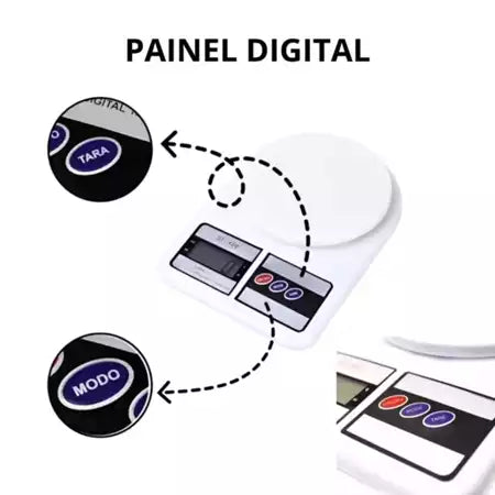 Balança Digital de Cozinha de 1g a 10Kg Alta Precisão - Entrega Grátis