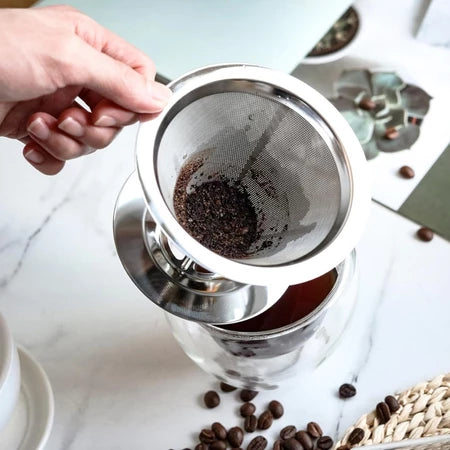 PraticCoffee - Filtro Coador de Café de Aço Inox Reutilizável - Entrega Grátis