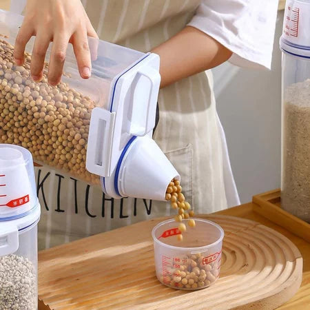 Potes Herméticos Com Medidor Integrado Para Alimentos e Condimentos - Entrega Grátis