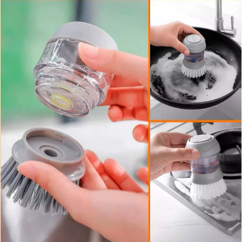 SuperClean - Escova Lava Louça Dispenser Dosador De Detergente - Entrega Grátis