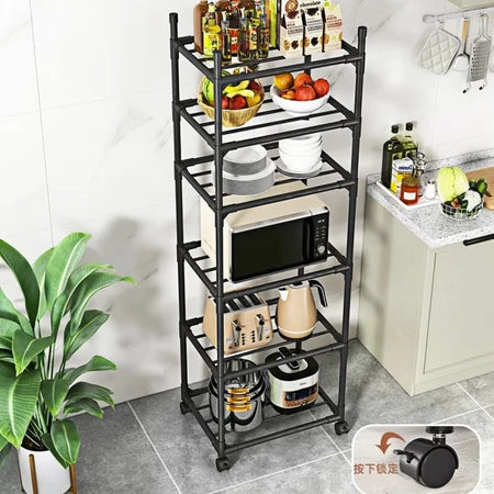 PratLine - Estante Organizadora Metálica Com 5 Prateleiras de Cozinha - Entrega Grátis
