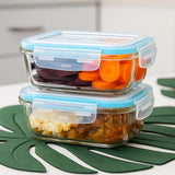 Conjunto 5 Potes Herméticos de Vidro com Tampa 4 Travas 640ml