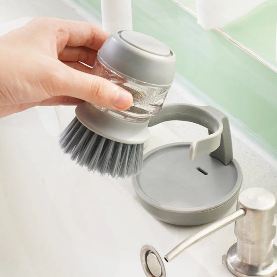 SuperClean - Escova Lava Louça Dispenser Dosador De Detergente - Entrega Grátis