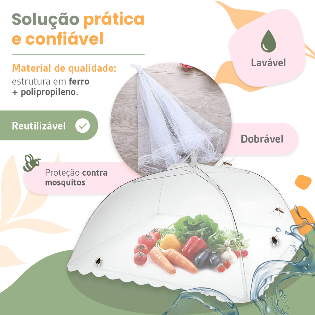 ProtectCap -  Tela Mosquiteiro Alimentos-Mosquiteiro Para Alimentos - Frete Grátis