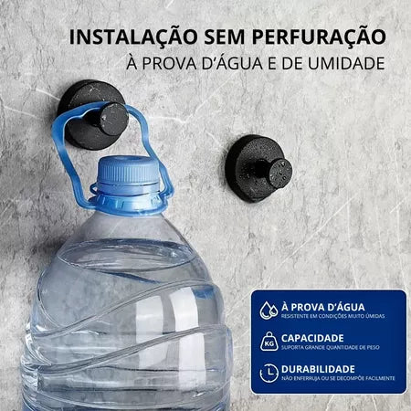 PraticFix - Gancho De Ventosa De Aço Inoxidável Super Resistente Com Instalação Sem Perfuração - Entrega Grátis