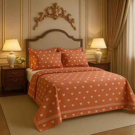 Kit 3 Peças Colcha Cobre Leito Com Fronhas Algodão Macio e Elegante Estilo Europeu - Entrega Grátis