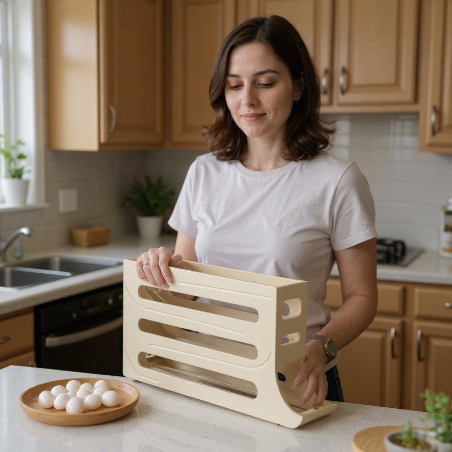 Ovolar - Organizador de Ovos com Rolagem Automática - Entrega Grátis