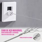 FlexDry - Varal Retrátil Com 4 Metros Para Lavanderia e Espaços Pequenos - Entrega Grátis