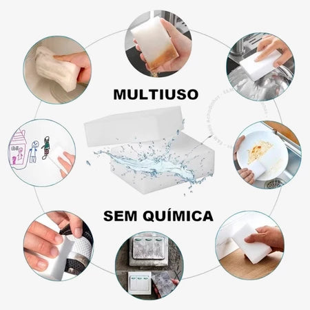 EasyClean - Esponja Mágica de Limpeza Tira Mancha, Desengordura Com Facilidade - Entrega Grátis