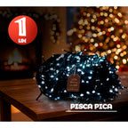 Árvore de Natal Completa com Enfeites e Pisca-Pisca