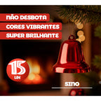 Árvore de Natal Completa com Enfeites e Pisca-Pisca