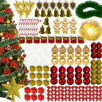 Árvore de Natal Completa com Enfeites e Pisca-Pisca