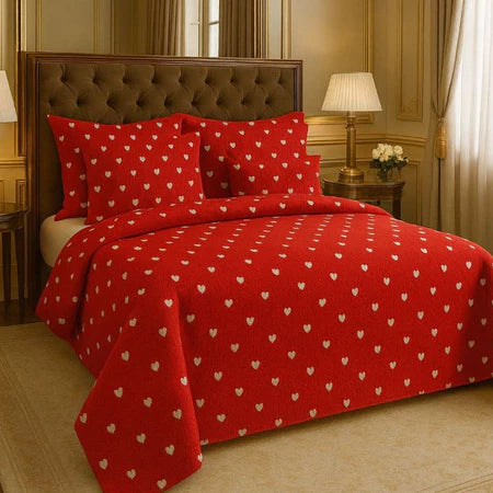 Kit 3 Peças Colcha Cobre Leito Com Fronhas Algodão Macio e Elegante Estilo Europeu - Entrega Grátis