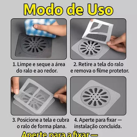 Adesivos Protetores de Ralo Tela Descartável Anti Entupimento e Anti Insetos Para Casa Pratico - Entrega Grátis