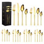 Kit Royal - Jogo de Talheres Em Aço Inox Com Acabamento Em Dourado Elegante - Entrega Grátis