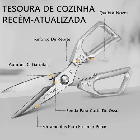 VersaCut - Tesoura Potente Reforçada de Cozinha Multiuso - Entrega Grátis