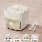 FreshBox - Dispenser De Gelo Com 2 Gavetas e Botão Ejetor de Cubos Prático Com Capacidade de 48 Cubos de Gelo - Entrega Grátis