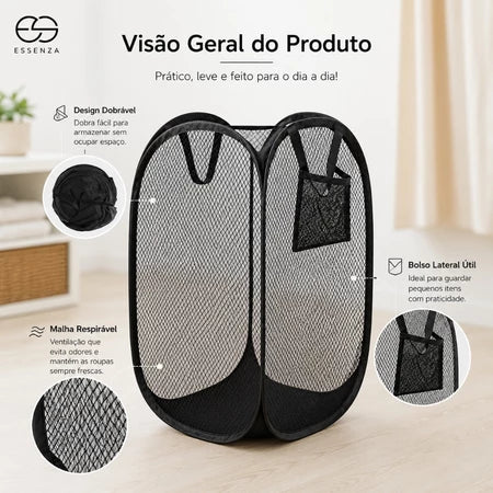 CestFlex - Cesto Grande Dobrável Para Roupas Sujas Brinquedos Infantis e Mais - Entrega Grátis