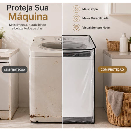 Capa Protetora Premium Impermeável Para Máquina de Lavar - Entrega Grátis