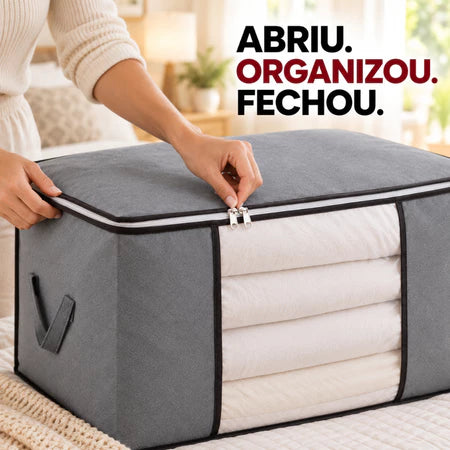 MegaBox - Caixa Organizadora Para Roupas de Cama Anti-Mofo e Poeira - Entrega Grátis