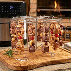 Kit Espetos Para Air Fryer de Churrasco Com Suporte Metálico - Entrega Grátis