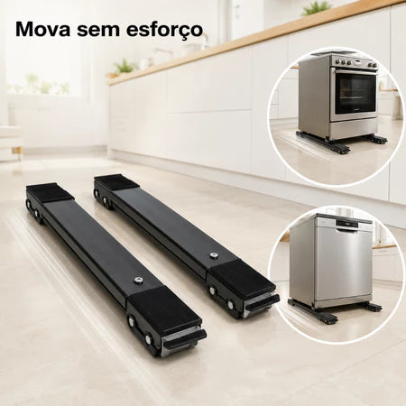 RodaMax – Suporte Deslizante Ajustável com Rodinhas Para Eletrodomésticos Pesados Suporta Até 200Kg - Entrega Grátis