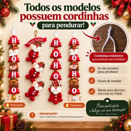 Pendente de Porta e Parede Decoração Natalina Rica em Detalhes Qualidade Premium - Entrega Grátis