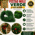 Arvore de Natal Decorada Por Completo de 1,50M com 220 Galhos + 70 Enfeites Completa Enfeitada Pinheiro Verde e Pisca Led - Entrega Grátis
