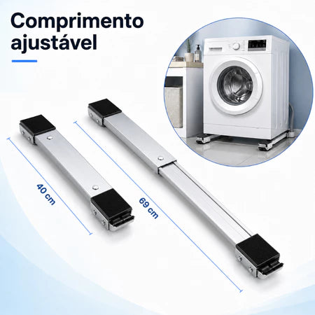 RodaMax – Suporte Deslizante Ajustável com Rodinhas Para Eletrodomésticos Pesados Suporta Até 200Kg - Entrega Grátis