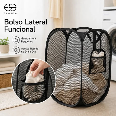 CestFlex - Cesto Grande Dobrável Para Roupas Sujas Brinquedos Infantis e Mais - Entrega Grátis