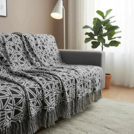 Manta Para Sofá de Luxo Estilos Abstratos Super Macia e Confortável - Entrega Grátis