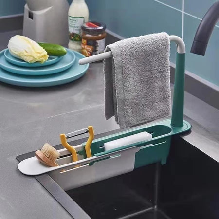 PiaFlex - Suporte Ajustável Para Pia Organizador de Pano e Utensílios - Entrega Grátis