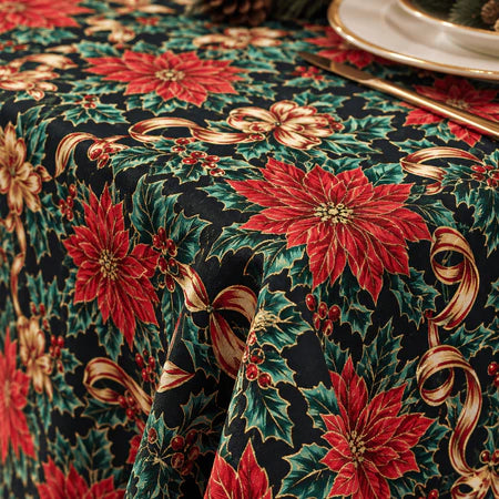 Toalha de Mesa Natalina Premium Luxuosa e Elegante - Entrega Grátis