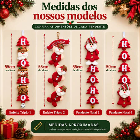 Pendente de Porta e Parede Decoração Natalina Rica em Detalhes Qualidade Premium - Entrega Grátis