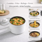 PanChef - Panela Elétrica 2 em 1 Antiaderente Cerâmica Cozinha e Frita - Entrega Grátis