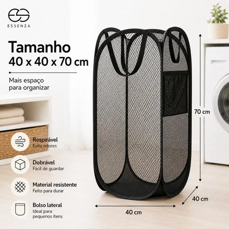 CestFlex - Cesto Grande Dobrável Para Roupas Sujas Brinquedos Infantis e Mais - Entrega Grátis