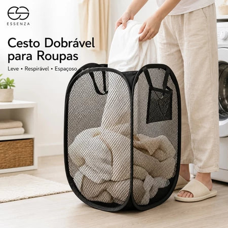 CestFlex - Cesto Grande Dobrável Para Roupas Sujas Brinquedos Infantis e Mais - Entrega Grátis