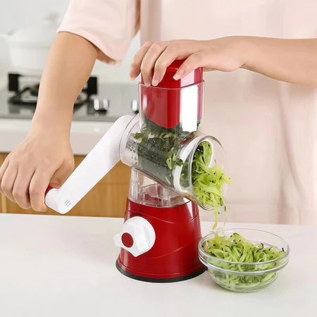 InoxSlice - Cortador Ralador e Fatiador de Legumes Multifuncional 3 Lâminas - Entrega Grátis