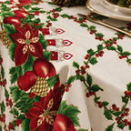 Toalha de Mesa Natalina Premium Luxuosa e Elegante - Entrega Grátis