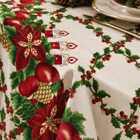 Toalha de Mesa Natalina Premium Luxuosa e Elegante - Entrega Grátis