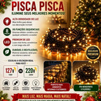 Arvore de Natal Decorada Por Completo de 1,50M com 220 Galhos + 70 Enfeites Completa Enfeitada Pinheiro Verde e Pisca Led - Entrega Grátis