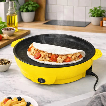 GrilMax - Frigideira Elétrica Multifuncional Assadeira Com Revestimento Antiaderente - Entrega Grátis