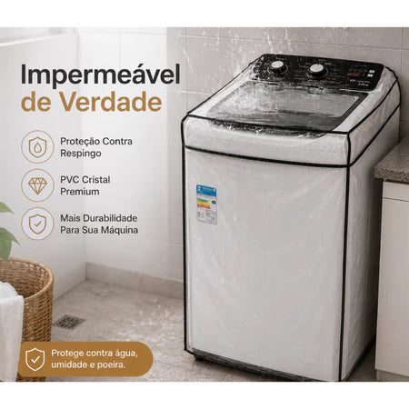 Capa Protetora Premium Impermeável Para Máquina de Lavar - Entrega Grátis