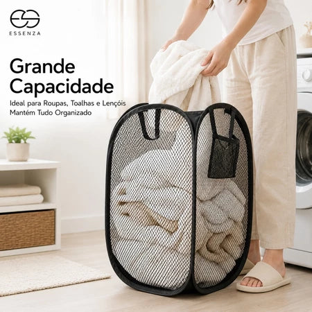 CestFlex - Cesto Grande Dobrável Para Roupas Sujas Brinquedos Infantis e Mais - Entrega Grátis