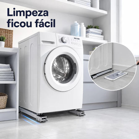 RodaMax – Suporte Deslizante Ajustável com Rodinhas Para Eletrodomésticos Pesados Suporta Até 200Kg - Entrega Grátis