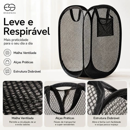 CestFlex - Cesto Grande Dobrável Para Roupas Sujas Brinquedos Infantis e Mais - Entrega Grátis