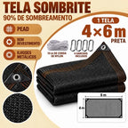 Rede de Sombreamento Premium Impermeável 90% Proteção Solar Instalação Rápida e Proteção UV - Entrega Grátis