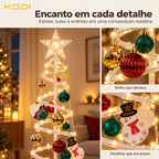 Árvore de Natal Espiral LED 1,8m Decoração Completa com Iluminação - Entrega Grátis