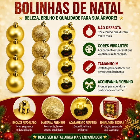 Arvore de Natal Decorada Por Completo de 1,50M com 220 Galhos + 70 Enfeites Completa Enfeitada Pinheiro Verde e Pisca Led - Entrega Grátis